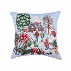 Наволочка новогодняя гобеленовая Limaso VILLAGE CO2-NV 45*45 см - фото