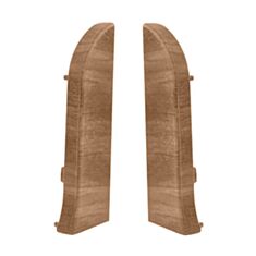 Комплект заглушок для плінтуса ТІС 0084-ПЛГЗК Дуб Равена 2 шт - фото