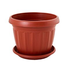 Горщик Алеана Терра з підставкою 20*15 см теракотовий - фото