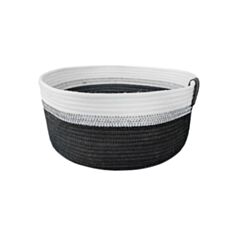 Корзина бавовняна Diy чорно-біла 22 см - фото