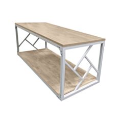 Столик журнальний Метал-Дизайн Ромбо 110*50 см вествуд/білий - фото