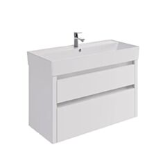 Тумба Respect-M Cross Line ТП2-100 подвесная с умывальником 100 см белая - фото