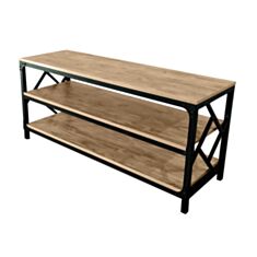 Тумба під телевізор Метал-Дизайн Ромбо дуб античний/чорний - фото