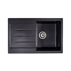 Кухонная мойка Sink Quality Realgar REA.B.1KDO.X brocade 76,5*49 см черная - фото