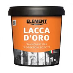 Лак захисний Element Lacca D'Oro з ефектом золота 1 л - фото