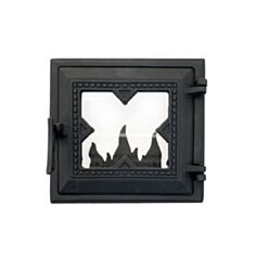 Дверка топочна Булат Вишиванка з термосклом 26,5*25 см - фото