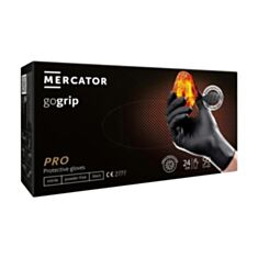 Перчатки нитриловые Mercator GoGrip XL черные 50 шт - фото