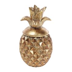 Шкатулка Bona Di Ананас 434-115 26 см золото антик - фото