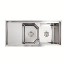 Кухонная мойка Platinum Handmade с корзиной и дозатором 96*45 см - фото