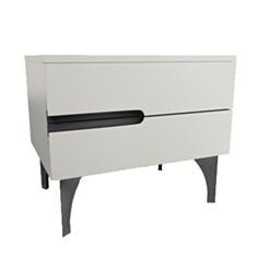 Тумба приліжкова Merx Gallery ГЛ250 попеляста 26012513(Л) - фото