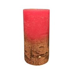 Свічка циліндр розкривається Candy Light С05*10/1-3.0-9.2 омбре червоно-золота - фото