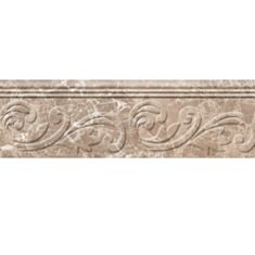 Плитка Golden Tile LORENZO Modern темно-бежевый фриз Н4Н321 30x9 - фото