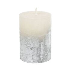 Свічка циліндр розкривається Candy Light С07*10/1-1.1-9.1 омбре срібно-біла - фото