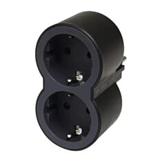 Разветвитель Legrand 694517 2х2К+З черный - фото