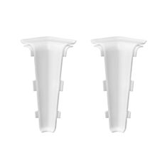 Кут внутрішній для плінтуса Arbiton Indo70 01 білий глянець 2 шт - фото