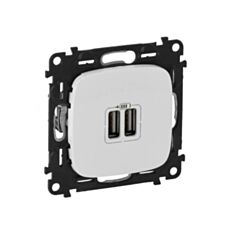 Розетка USB подвійна Legrand Valena Allure 754995 біла - фото