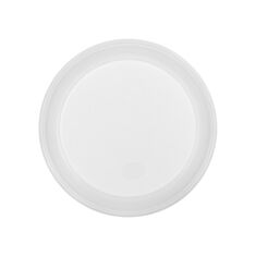 Тарілка пластикова 20,5 см 100 шт біла - фото