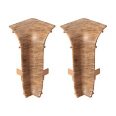Комплект кутів внутрішніх для плінтуса ТІС 0072-ПЛГВК Дуб африканський 2 шт - фото
