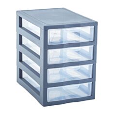 Органайзер універсальний Алеана 127015 на 4 ящики граніт/прозорий - фото