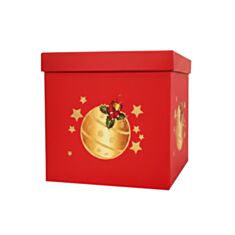 Коробка подарункова Дім Упаковки Новорічна 4110116407 20,5*20,5*20,5 см - фото