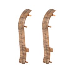 Комплект з'єднання для плінтуса ТІС 0072-ПЛГСК Дуб африканський 2 шт - фото