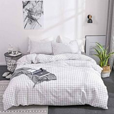 Комплект постільної білизни Laplandia Клітинка 02461 бязь 150*220 см - фото