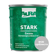 Грунт-емаль Aura Stark 3 в 1 №20 срібляста 2 кг - фото