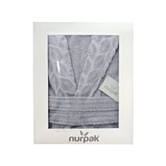 Халат банний Soho Leaves Gray L/XL сірий - фото