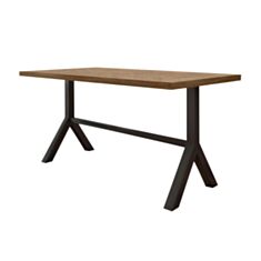 Стіл обідній Метал-Дизайн Лекс 120*75 см дуб античний/чорний - фото