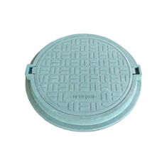 Люк каналізаційний легкий Воюс А15Л полімерпіщаний 1,5 т зелений - фото