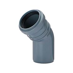 Коліно каналізаційне Інсталпласт внутрішнє 45° 110 мм - фото