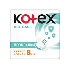 Прокладки гігієнічні Kotex Bio-Care Normal 8 шт  - фото