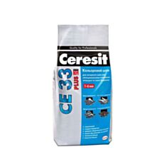 Фуга Ceresit CE 33 Plus 111 2 кг сріблясто-сіра - фото