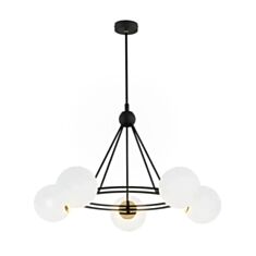 Люстра підвісна Sirius 9715-5 BK+Copper - фото