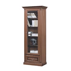 Витрина правая однодверная с ящиком Набукко new орех полки ДСП - фото