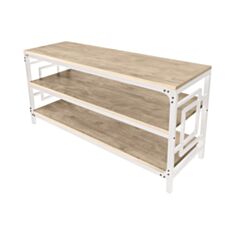 Тумба під телевізор Метал-Дизайн Квадро вествуд/білий - фото