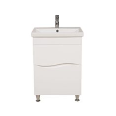 Тумба Aqua Rodos Альфа белая с умывальником Элит 60 см - фото