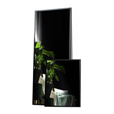 Дзеркало Studio Glass з LED підсвіткою в чорній рамі 60*80 см - фото