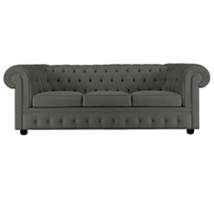 Диван Честерфілд розкладний темно-сірий - фото