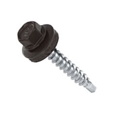 Саморіз покрівельний Wkret-Met RAL8019 4,8*35 мм коричневий - фото