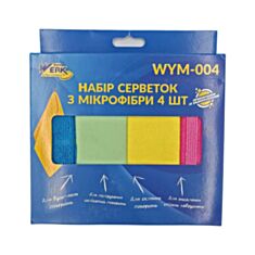 Набір серветок Werk WYM-004 з мікрофібри 30*30 см 4 шт - фото