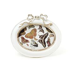 Фоторамка бант овальна біла золота BonaDi 450-110 17*15 см - фото