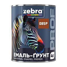 Емаль-ґрунт Zebra PROF 1185 085P жовто-коричнева 2,5 кг - фото