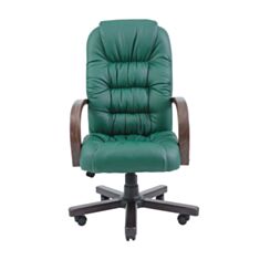 Крісло для керівників Richman Річард вуд темно-зелене - фото
