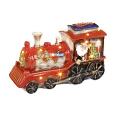 Декоративная фигура Паровоз с Сантой BonaDi 197-719 LED 36 см - фото