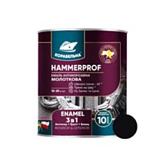  Эмаль молотковая 3в1 Корабельная №101 черная 0,75 л - фото