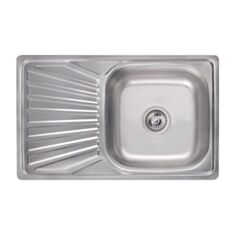 Кухонная мойка Lidz 7848 0,8 мм 78*48 см сатин - фото