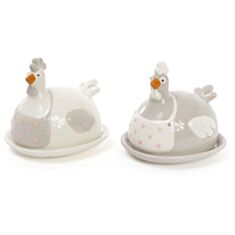 Маслянка Курочка бежева біла BonaDi 834-713 16 см - фото