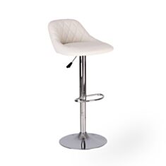 Стілець барний металевий Camilla chrome Eco-50 білий - фото