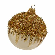 Елочная игрушка стеклянная ручной работы "Д-215" Orbital 80 мм акриловая - фото